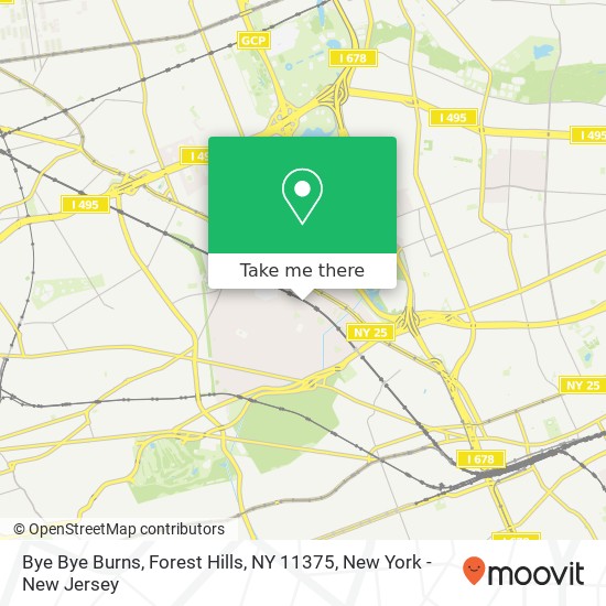 Mapa de Bye Bye Burns, Forest Hills, NY 11375