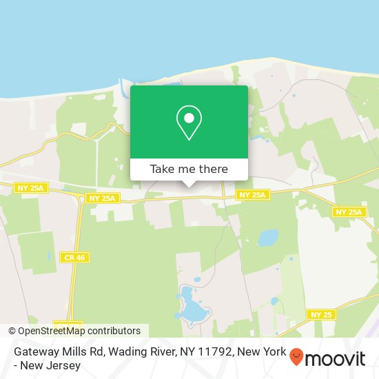 Mapa de Gateway Mills Rd, Wading River, NY 11792