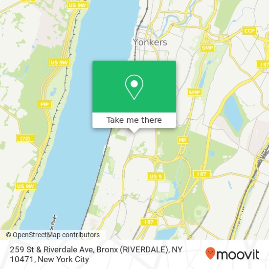 Mapa de 259 St & Riverdale Ave, Bronx (RIVERDALE), NY 10471