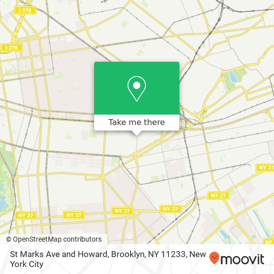 Mapa de St Marks Ave and Howard, Brooklyn, NY 11233