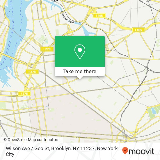 Mapa de Wilson Ave / Geo St, Brooklyn, NY 11237