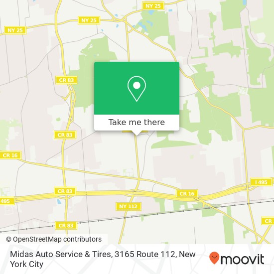 Midas Auto Service & Tires, 3165 Route 112 map