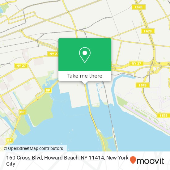 Mapa de 160 Cross Blvd, Howard Beach, NY 11414
