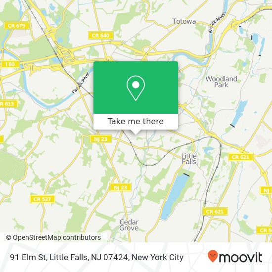 Mapa de 91 Elm St, Little Falls, NJ 07424