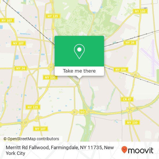 Mapa de Merritt Rd Fallwood, Farmingdale, NY 11735