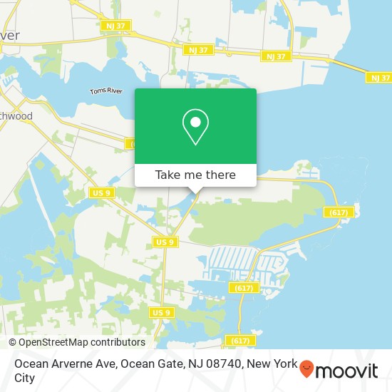 Ocean Arverne Ave, Ocean Gate, NJ 08740 map