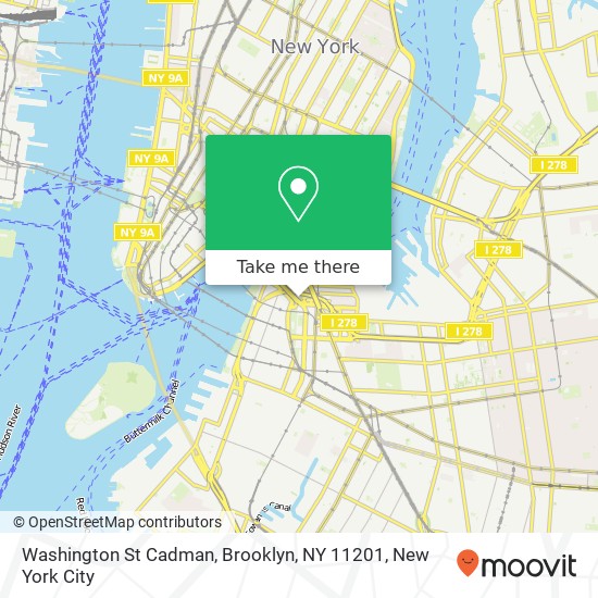 Mapa de Washington St Cadman, Brooklyn, NY 11201