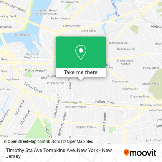 Mapa de Timothy Sta Ave Tompkins Ave