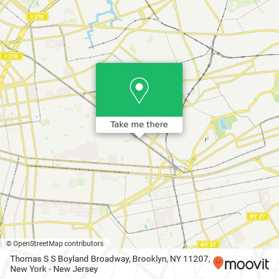 Mapa de Thomas S S Boyland Broadway, Brooklyn, NY 11207