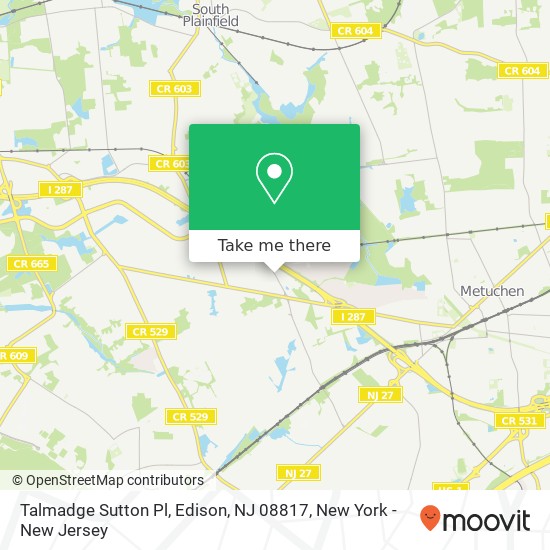 Talmadge Sutton Pl, Edison, NJ 08817 map
