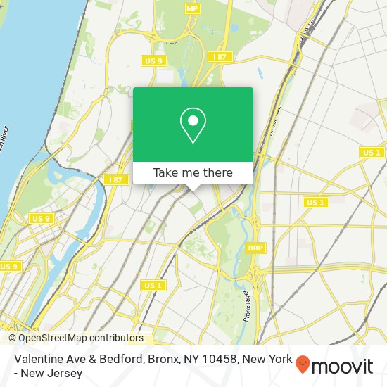 Valentine Ave & Bedford, Bronx, NY 10458 map