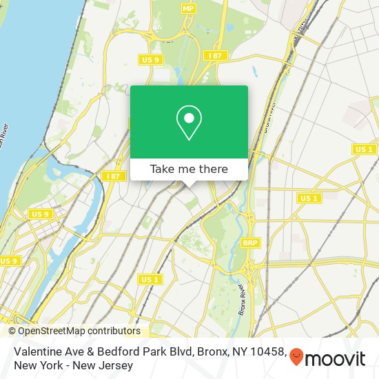 Valentine Ave & Bedford Park Blvd, Bronx, NY 10458 map