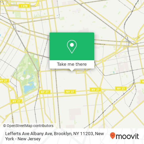 Lefferts Ave Albany Ave, Brooklyn, NY 11203 map