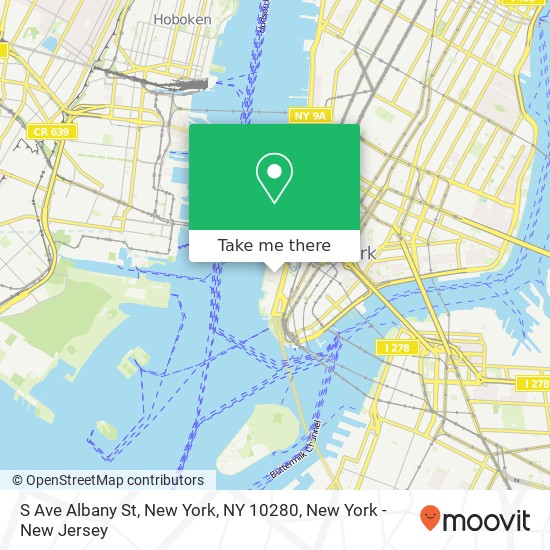 S Ave Albany St, New York, NY 10280 map