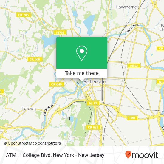 ATM, 1 College Blvd map