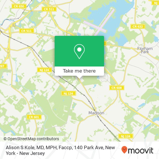 Alison S Kole, MD, MPH, Faccp, 140 Park Ave map