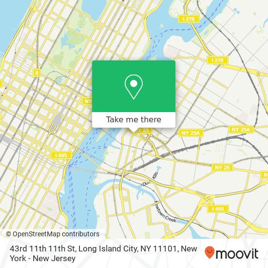 Mapa de 43rd 11th 11th St, Long Island City, NY 11101