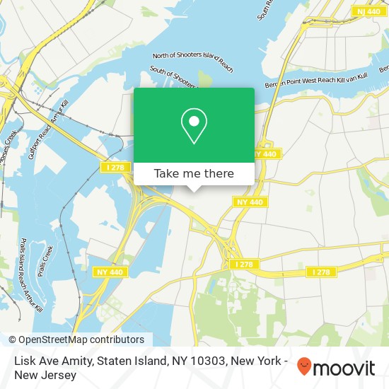 Lisk Ave Amity, Staten Island, NY 10303 map