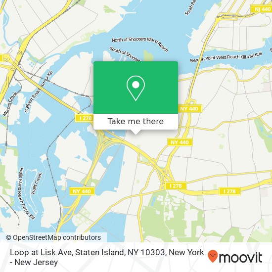 Mapa de Loop at Lisk Ave, Staten Island, NY 10303