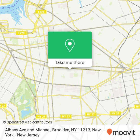 Albany Ave and Michael, Brooklyn, NY 11213 map