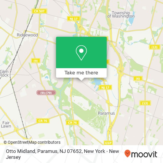 Mapa de Otto Midland, Paramus, NJ 07652