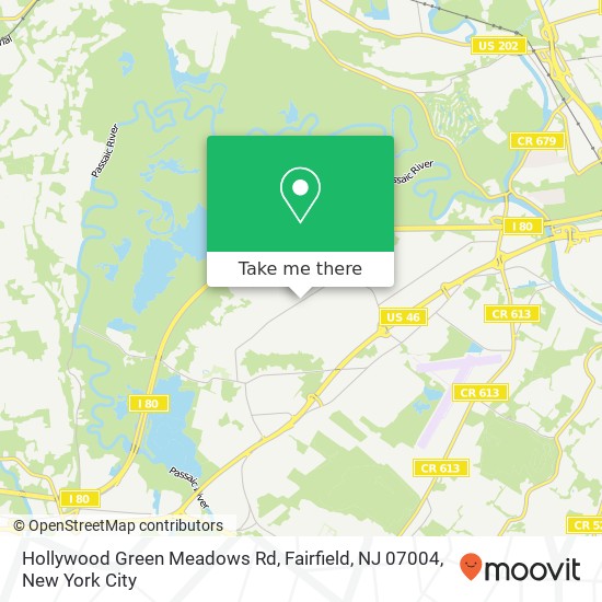 Hollywood Green Meadows Rd, Fairfield, NJ 07004 map