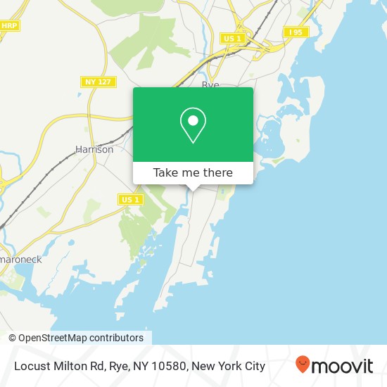 Mapa de Locust Milton Rd, Rye, NY 10580