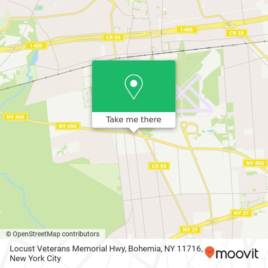 Mapa de Locust Veterans Memorial Hwy, Bohemia, NY 11716