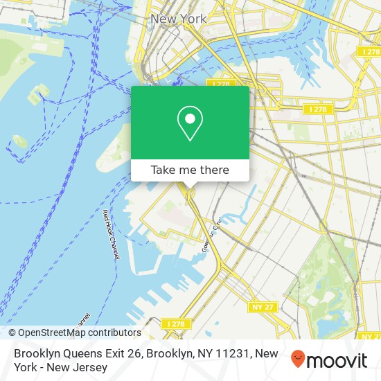 Mapa de Brooklyn Queens Exit 26, Brooklyn, NY 11231