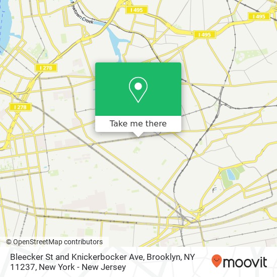 Bleecker St and Knickerbocker Ave, Brooklyn, NY 11237 map