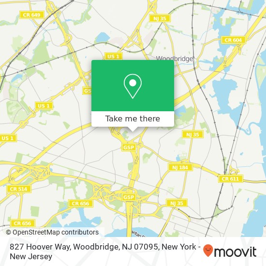 827 Hoover Way, Woodbridge, NJ 07095 map