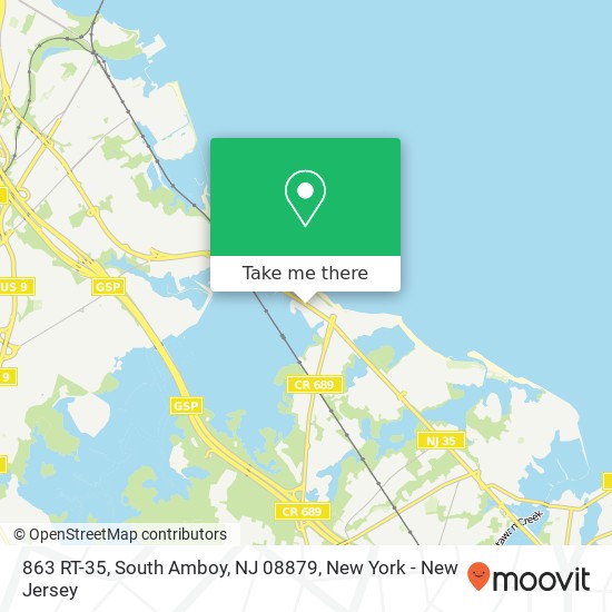Mapa de 863 RT-35, South Amboy, NJ 08879