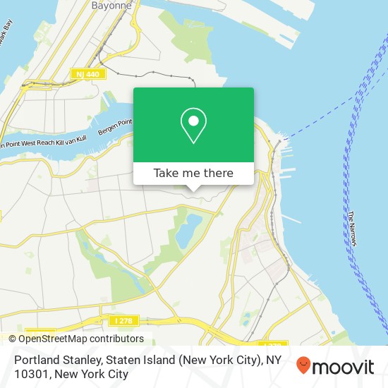 Mapa de Portland Stanley, Staten Island (New York City), NY 10301