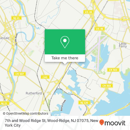 Mapa de 7th and Wood Ridge St, Wood-Ridge, NJ 07075