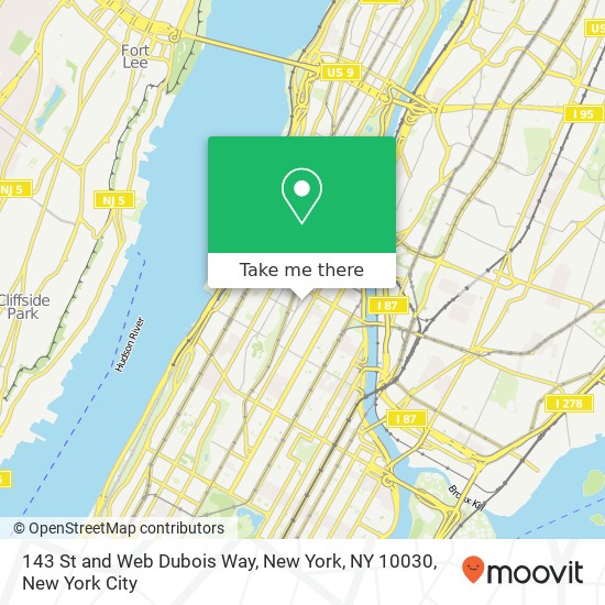 143 St and Web Dubois Way, New York, NY 10030 map