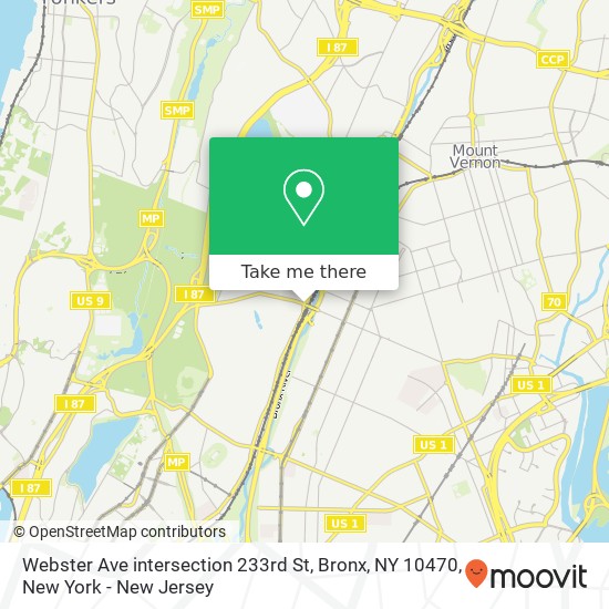 Webster Ave intersection 233rd St, Bronx, NY 10470 map