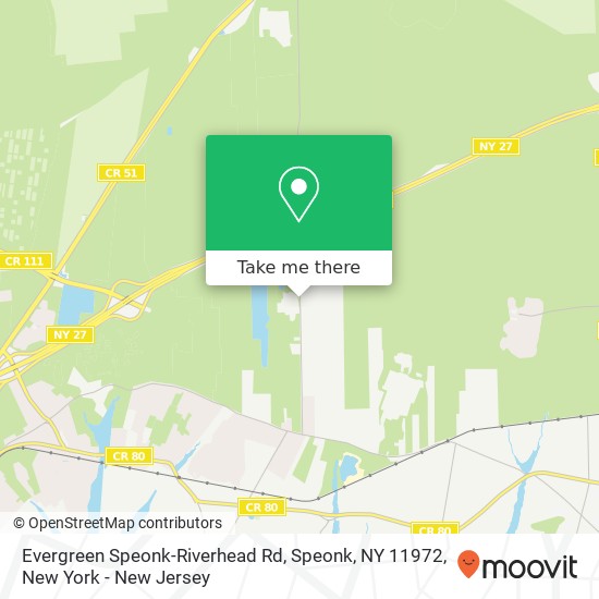 Mapa de Evergreen Speonk-Riverhead Rd, Speonk, NY 11972