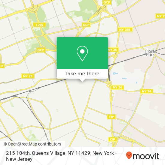 Mapa de 215 104th, Queens Village, NY 11429