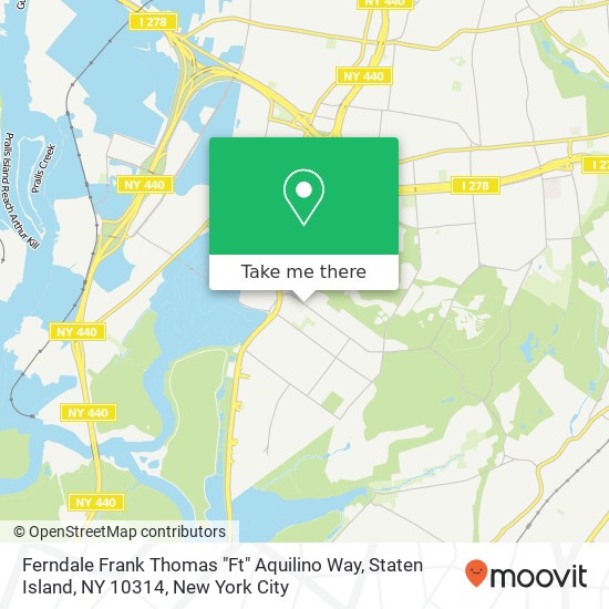 Ferndale Frank Thomas "Ft" Aquilino Way, Staten Island, NY 10314 map