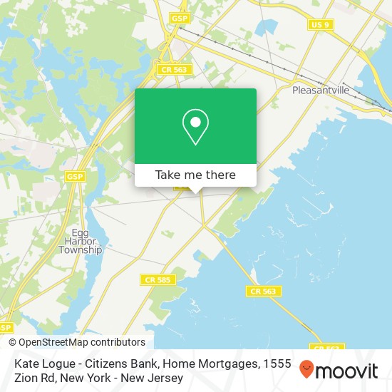 Mapa de Kate Logue - Citizens Bank, Home Mortgages, 1555 Zion Rd