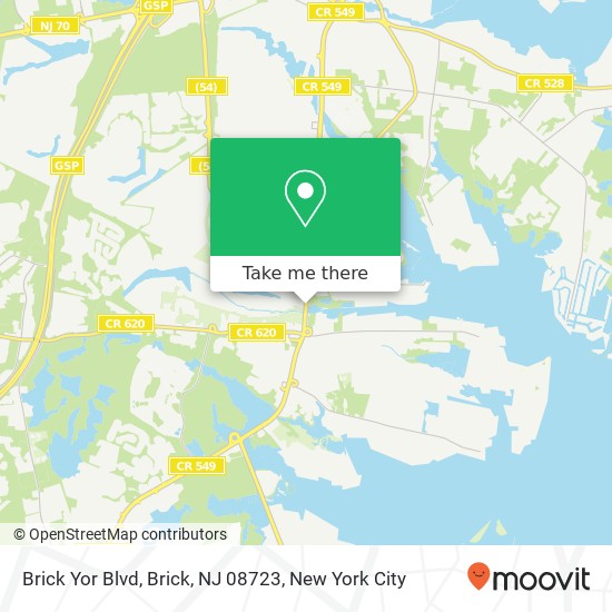 Mapa de Brick Yor Blvd, Brick, NJ 08723