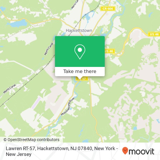 Mapa de Lawren RT-57, Hackettstown, NJ 07840