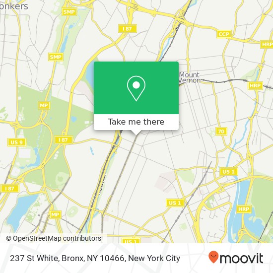Mapa de 237 St White, Bronx, NY 10466
