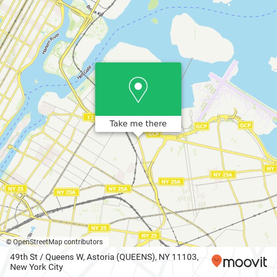 Mapa de 49th St / Queens W, Astoria (QUEENS), NY 11103