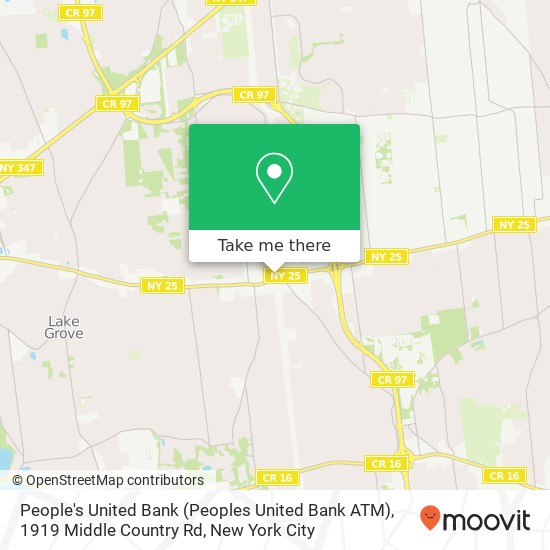 People's United Bank (Peoples United Bank ATM), 1919 Middle Country Rd map