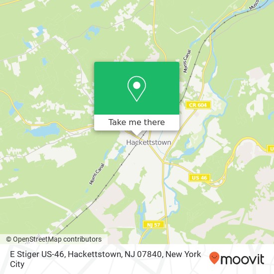 Mapa de E Stiger US-46, Hackettstown, NJ 07840