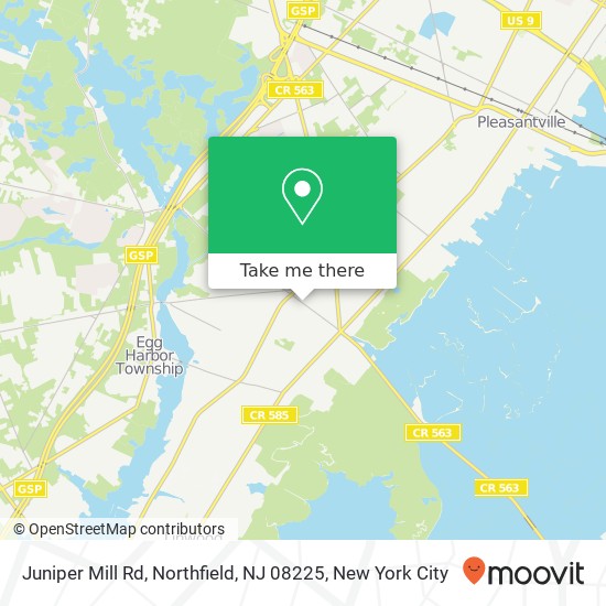 Juniper Mill Rd, Northfield, NJ 08225 map