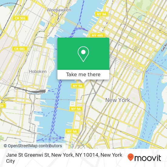 Jane St Greenwi St, New York, NY 10014 map