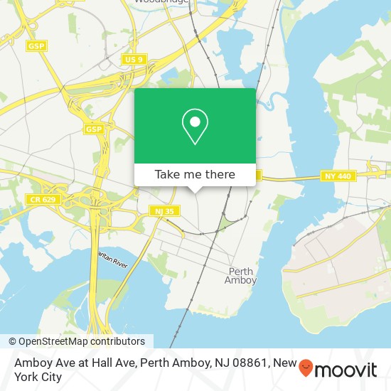 Amboy Ave at Hall Ave, Perth Amboy, NJ 08861 map