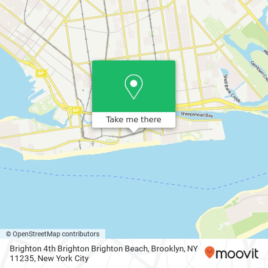 Mapa de Brighton 4th Brighton Brighton Beach, Brooklyn, NY 11235